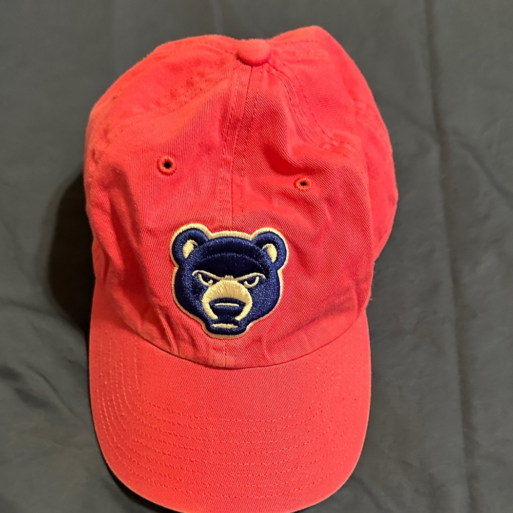 47 Brand Red Hat with Blue Bear Emblem